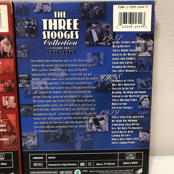 The Three Stooges Volume 1 & 2 DVD Collections 1934-1939 - Picture 14 of 15